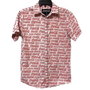 Coca-Cola All Over Print Button Down Shirt
